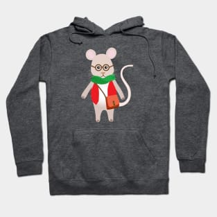 Woodland mouse with glasses Hoodie